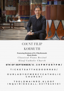 Count Filip Kormuth Piano Recital